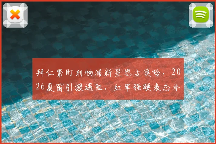 拜仁紧盯利物浦新星恩古莫哈，2026夏窗引援遇阻，红军强硬表态非卖品